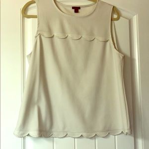 Ann Taylor Scalloped Tank